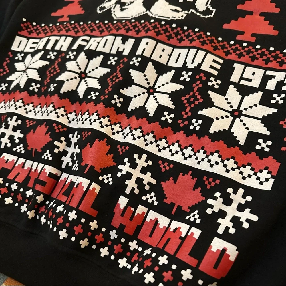 Death From Above 1979 Ugly Holiday Sweater Print ❄️🌲🍁 - Picture 4 of 7